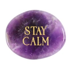 Alternative view of Stay Calm Amethyst Crystal Palm Stone