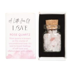 Alternative view of Jar of Love Rose Quartz Crystal in a Matchbox