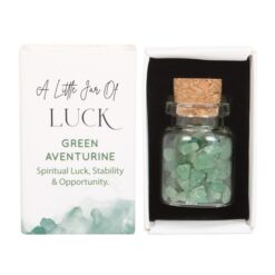 Alternative view of Jar of Luck Aventurine Crystal in a Matchbox