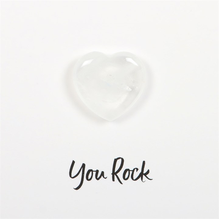 You Rock Clear Quartz Crystal Heart Greeting Card You Rock Clear Quartz Crystal Heart Greeting Card - Image 2