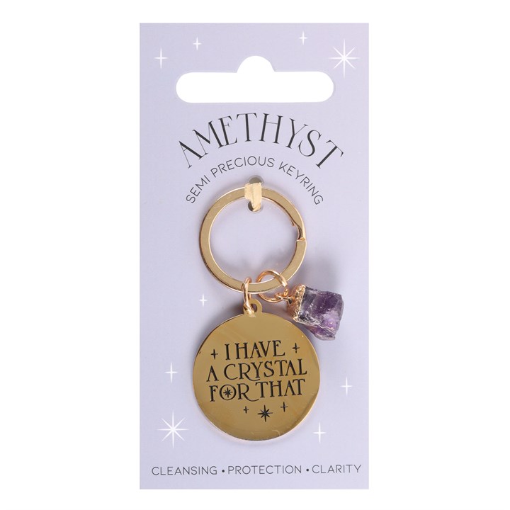 I Have a Crystal for That Amethyst Crystal Keyring I Have a Crystal for That Amethyst Crystal Keyring