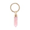 Rose Quartz Semi Precious Crystal Keyring Rose Quartz Semi Precious Crystal Keyring