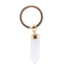 Clear Quartz Semi Precious Crystal Keyring