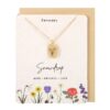 January Snowdrop Birth Flower Necklace Card January Snowdrop Birth Flower Necklace Card