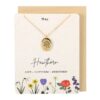 May Hawthorn Birth Flower Necklace Card May Hawthorn Birth Flower Necklace Card