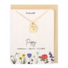 August Poppy Birth Flower Necklace Card August Poppy Birth Flower Necklace Card