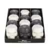Set of 12 Opium & White Sage Skull Candles in Display