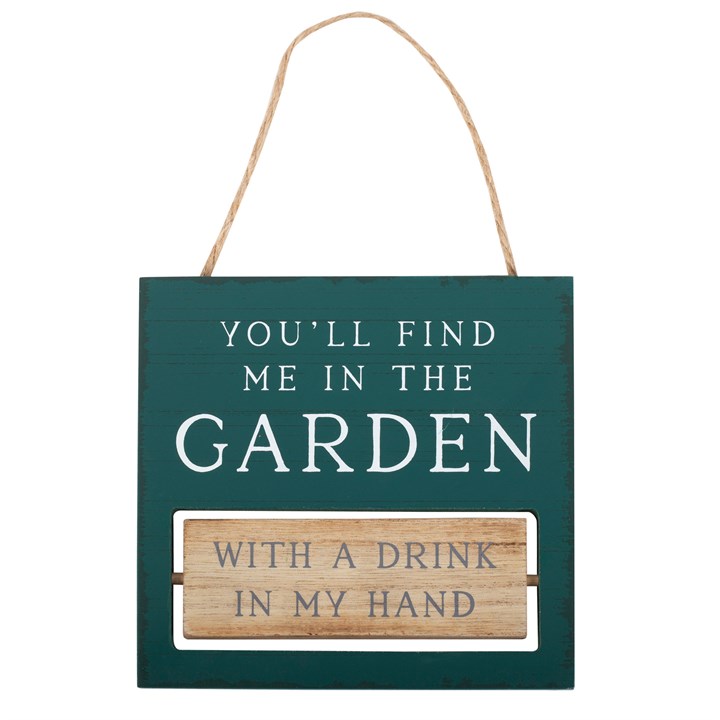 You'll Find Me in the Garden Reversible Hanging Sign You'll Find Me in the Garden Reversible Hanging Sign
