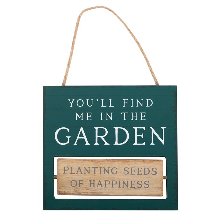 You'll Find Me in the Garden Reversible Hanging Sign You'll Find Me in the Garden Reversible Hanging Sign - Image 2