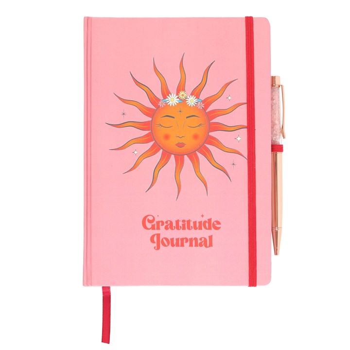 The Sun Gratitude Journal with Rose Quartz Pen The Sun Gratitude Journal with Rose Quartz Pen