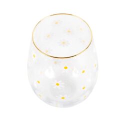 Alternative view of All Over Daisy Print Stemless Wine Glass