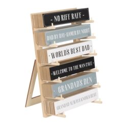 Alternative view of Set of 36 Block Signs for Him on Display