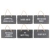 Set of 24 Mini Slate Signs for Him on Display