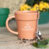 Head Gardener Ceramic Plant Pot Mug and Spoon Head Gardener Ceramic Plant Pot Mug and Spoon