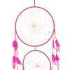 Pink Triple Dreamcatcher with Feathers