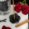 Black Rose Resin Incense Stick Holder Black Rose Resin Incense Stick Holder