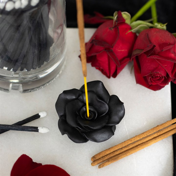 Black Rose Resin Incense Stick Holder Black Rose Resin Incense Stick Holder - Image 5