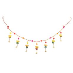 Alternative view of Hanging Ganesh Garland with Beads and Bells