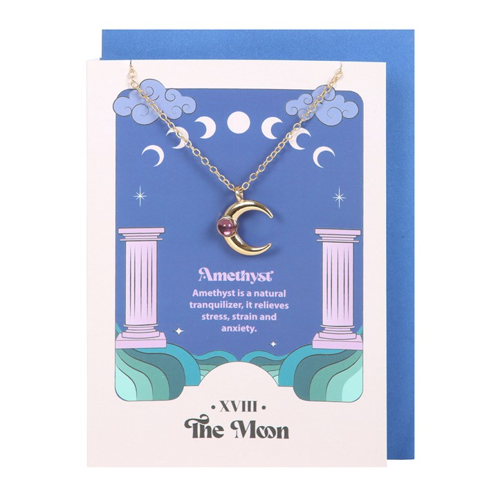 The Moon Celestial Amethyst Necklace Card The Moon Celestial Amethyst Necklace Card
