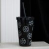 Pentagram Plastic Tumbler with Straw Pentagram Plastic Tumbler with Straw