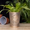 Moon Gazing Hare Bronze Terracotta Plant Pot by Lisa Parker Moon Gazing Hare Bronze Terracotta Plant Pot by Lisa Parker