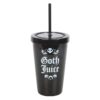 Goth Juice Plastic Tumbler with Straw Goth Juice Plastic Tumbler with Straw