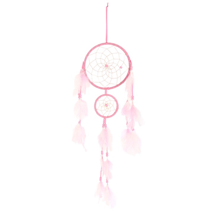 Light Pink Double Dreamcatcher with Tassels Light Pink Double Dreamcatcher with Tassels