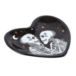 Alternative view of Skeleton Couple Heart Trinket Dish
