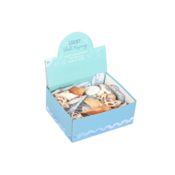 Alternative view of Set of 36 Resin Seashell Keyrings in Display