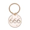 666 Angel Number Keyring 666 Angel Number Keyring