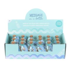 Set of 18 Message in a Bottle Souvenirs in Display
