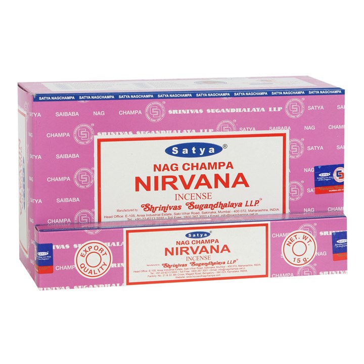 12 Packs of Nirvana Incense Sticks by Satya 12 Packs of Nirvana Incense Sticks by Satya