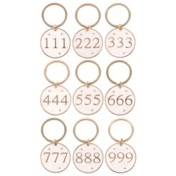 Alternative view of Pack of 9 Angel Number Keyrings