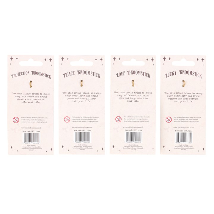 Pack of 12 Lucky Crystal Broomstick Car Charms Pack of 12 Lucky Crystal Broomstick Car Charms - Image 3