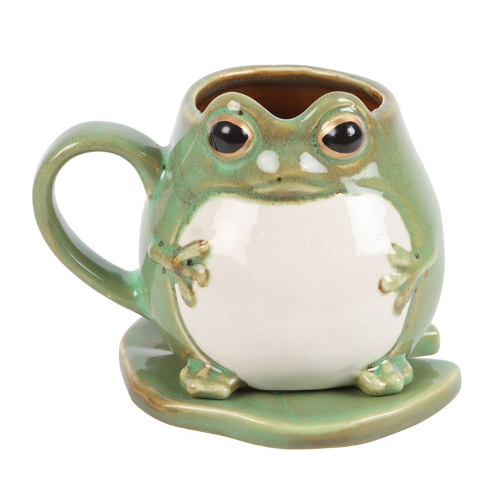 Frog Shaped Mug and Lily Pad Saucer Frog Shaped Mug and Lily Pad Saucer