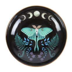 Alternative view of Luna Moth Ceramic Incense Plate