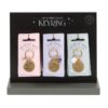 Set of 18 Gold Crystal Keyrings on Display Set of 18 Gold Crystal Keyrings on Display