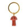 Red Jasper Crystal Mushroom Keyring Red Jasper Crystal Mushroom Keyring