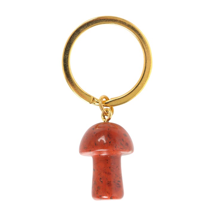 Red Jasper Crystal Mushroom Keyring Red Jasper Crystal Mushroom Keyring - Image 3