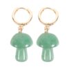 Aventurine Crystal Mushroom Earrings
