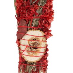 Alternative view of 6in Ritual Wand Smudge Stick with Rosemary, Sage and Red Jasper