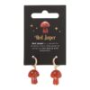 Red Jasper Crystal Mushroom Earrings Red Jasper Crystal Mushroom Earrings
