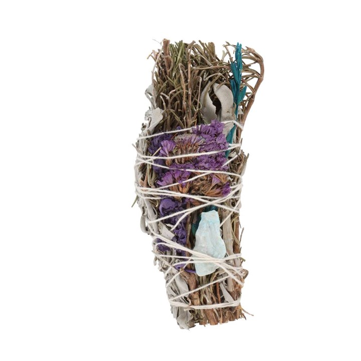 6in Ritual Wand Smudge Stick with Rosemary, Sage and Aventurine 6in Ritual Wand Smudge Stick with Rosemary, Sage and Aventurine