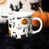 Spooky Cat and Pumpkin Print Mug Spooky Cat and Pumpkin Print Mug