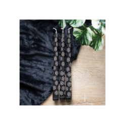 Alternative view of Set of 3 Black Magic Pentagram Taper Candles