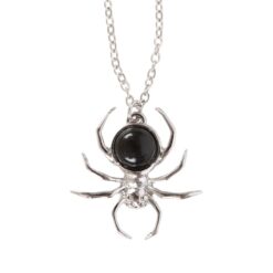 Alternative view of Black Obsidian Spider Pendant Necklace