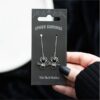 Black Obsidian Spider Threader Earrings Black Obsidian Spider Threader Earrings