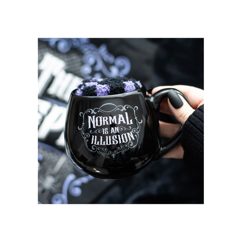 Normal is an Illusion Gothic Mug and Socks Set Normal is an Illusion Gothic Mug and Socks Set - Image 2