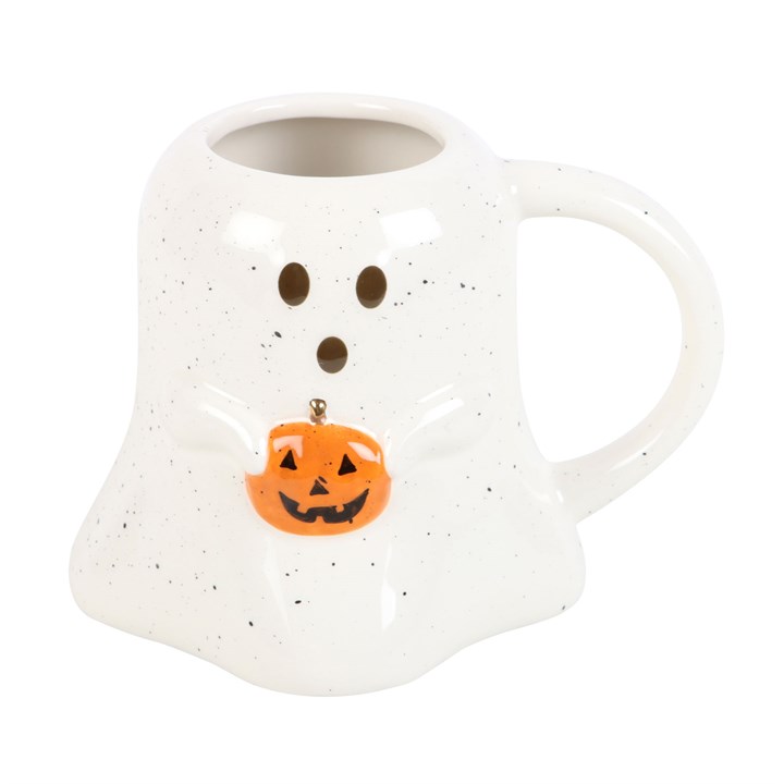 Ghost Shaped Mug with Pumpkin Ghost Shaped Mug with Pumpkin