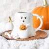 Ghost Shaped Mug with Pumpkin Ghost Shaped Mug with Pumpkin